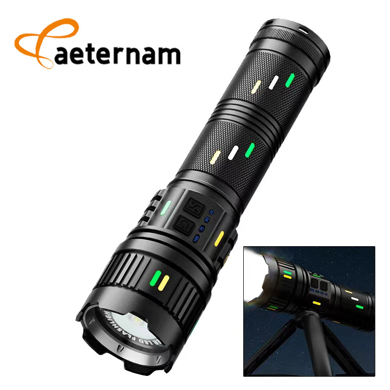 aeternam white laser power bank zoomable waterproof fresnel lenses rechargeable usb led tactical torch light flashlight