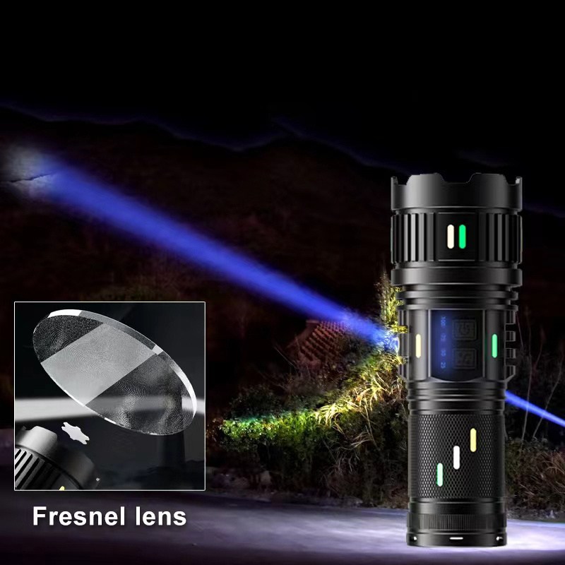 aeternam white laser power bank zoomable waterproof fresnel lenses rechargeable usb led tactical torch light flashlight