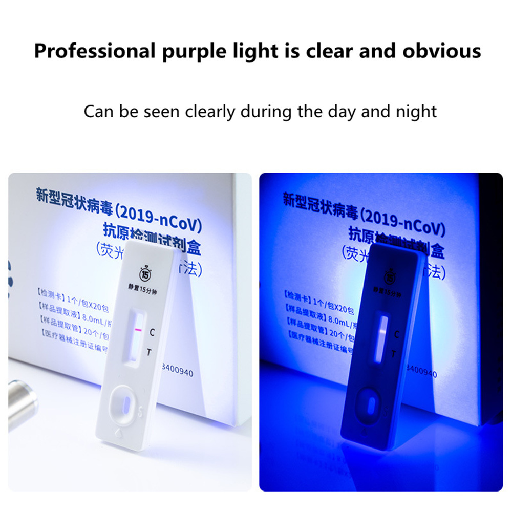 Helius 365nm UV Black Mirror Woodruff Special Identification Fluorescent Antigen Reagent led Detection tactical light flashlight