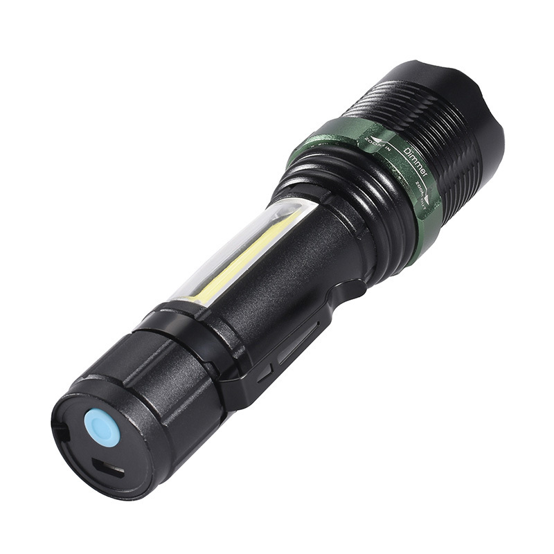 T6 COB side Variable Focus Charging Zoomable waterproof pen clip rechargeable usb led tactical torch light lantern outdoor f