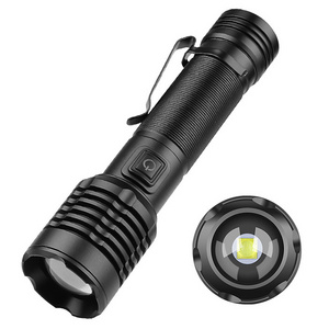 p50 pen clip power display telescopic zoom waterproof rechargeable usb led tactical torch light flashlight