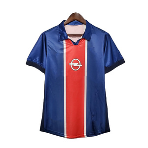 Retro1998/1999 Paris dark blue home old season soccer jersey with collar shirt number 30 football uniform