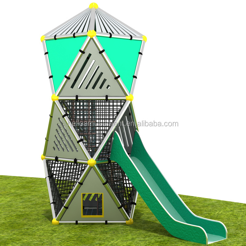 outdoor children park playground special wide custom stainless steel slide for park mountain hill