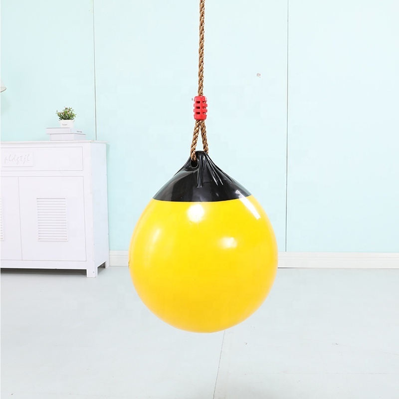 Indoor toddler vestibular balance exercise toy daycare sensory training inflatable hanging ball swing for wholesale