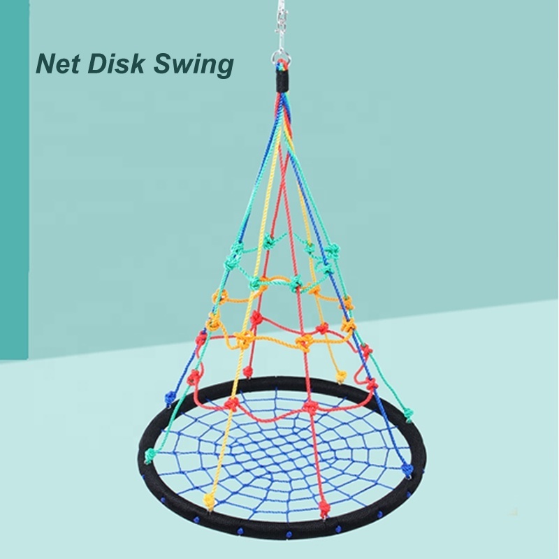 Kids vestibular balance exercise toy daycare sensory training net disk swing sensory play sensory swing for indoor