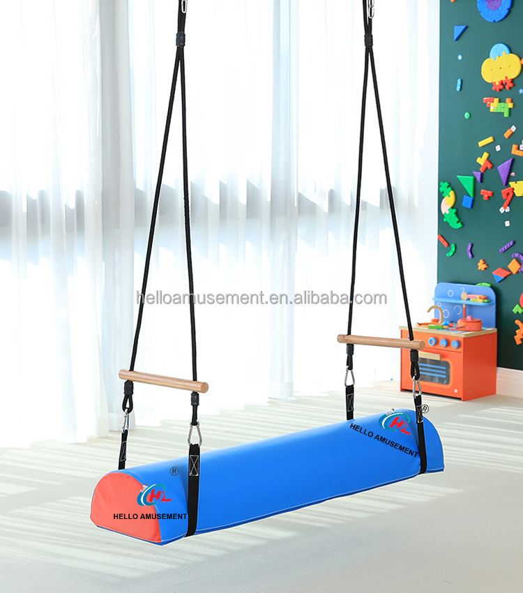 Kids vestibular balance training equipment semi-cylindrical  autism swing sensory therapy swing for sale