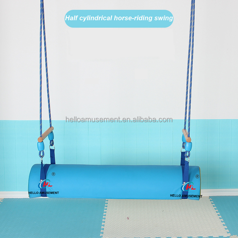 Kids vestibular balance training equipment semi-cylindrical  autism swing sensory therapy swing for sale