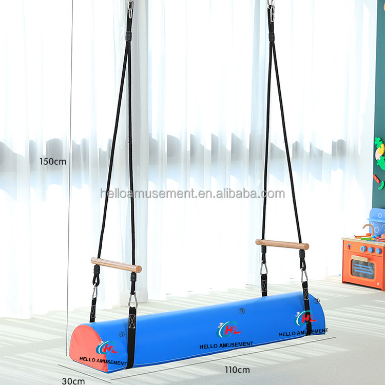 Kids vestibular balance training equipment semi-cylindrical  autism swing sensory therapy swing for sale