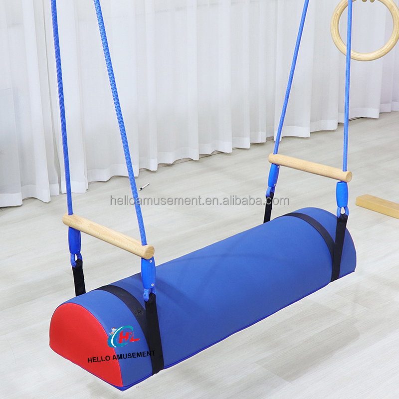 Kids vestibular balance training equipment semi-cylindrical  autism swing sensory therapy swing for sale