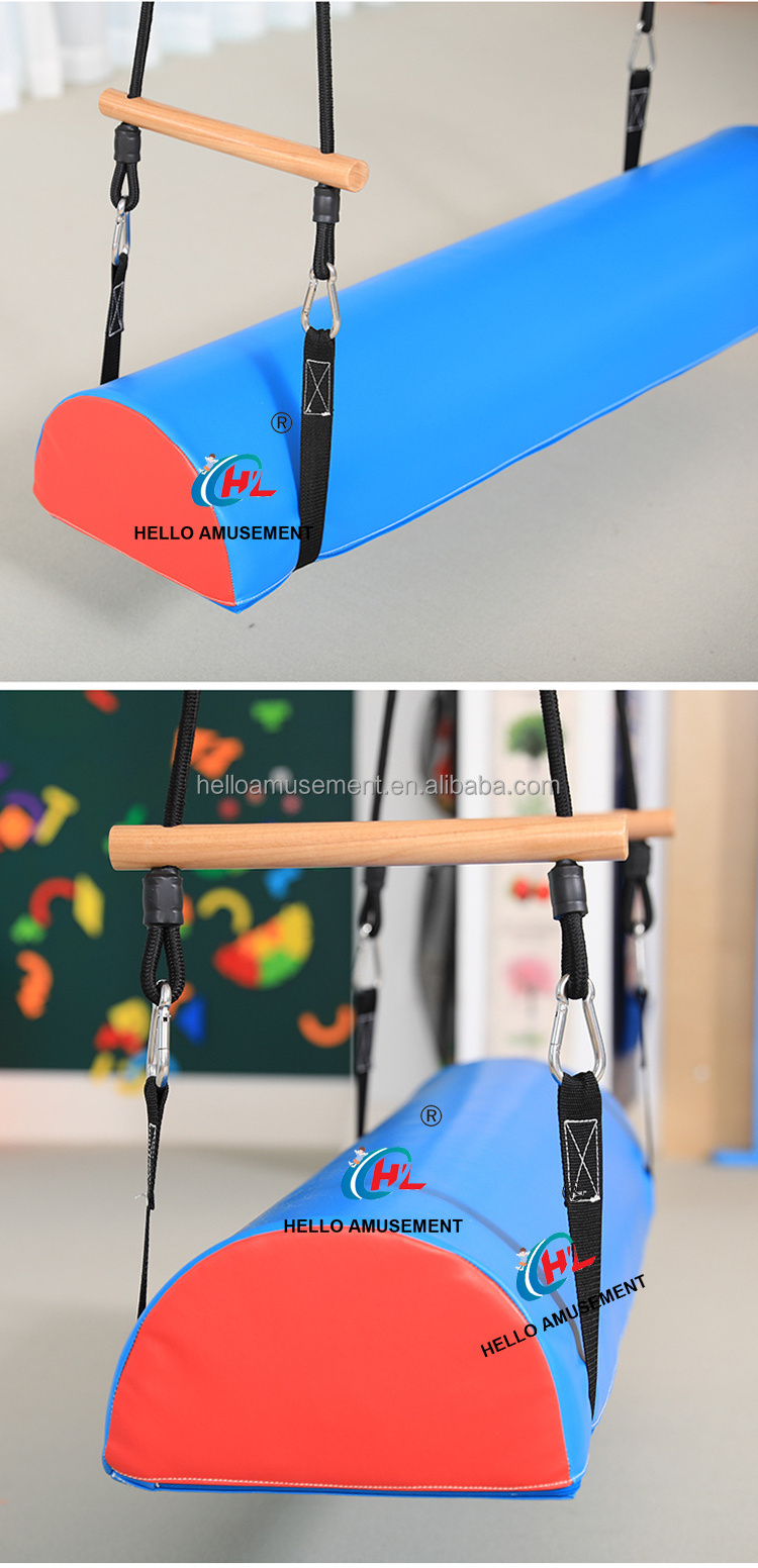 Kids vestibular balance training equipment semi-cylindrical  autism swing sensory therapy swing for sale