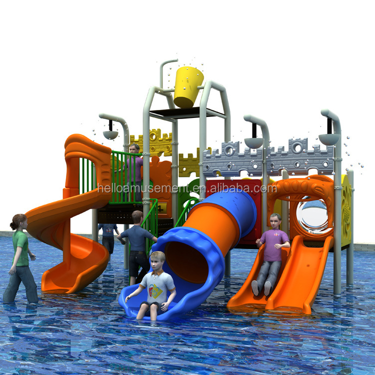 Hot selling adult kids playground equipment manufacturer swimming pool playground water slide  water park amusement equipment