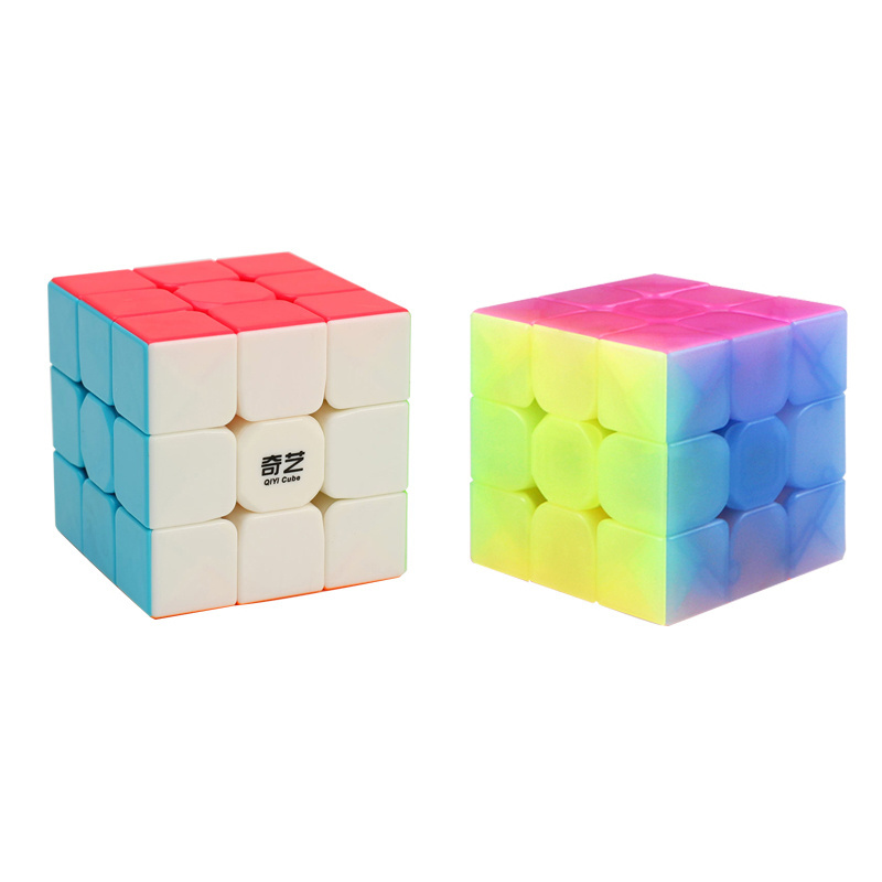 QiYi Warrior W 3x3x3 Stickerless Jelly Magic Cube 3 Layers Speed Cube Professional Puzzle Toy For Children Kids Gift