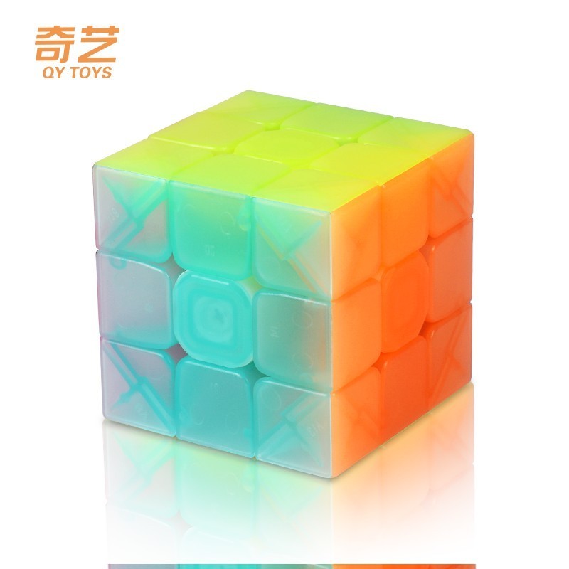 QiYi Warrior W 3x3x3 Stickerless Jelly Magic Cube 3 Layers Speed Cube Professional Puzzle Toy For Children Kids Gift