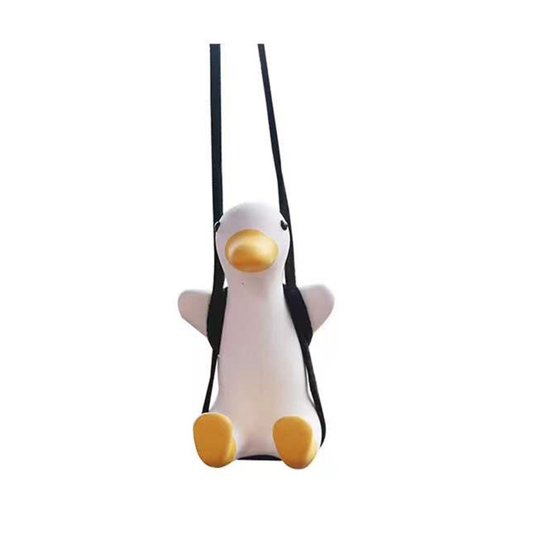 Super Cute Swing Duck Car Pendant Interior Rearview Mirror Hanging Charms Ornament Resin Auto Decoration