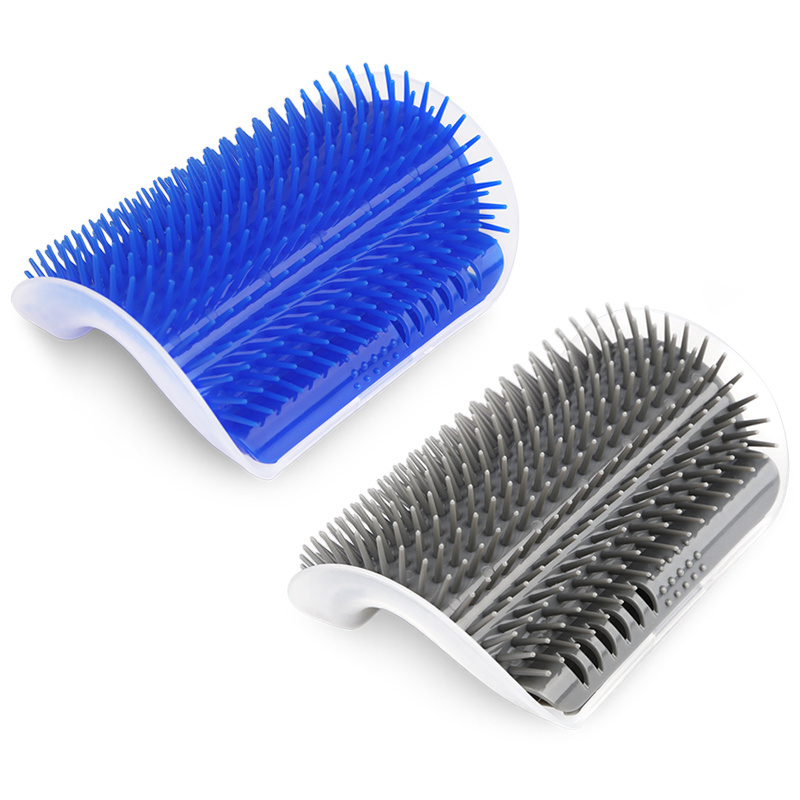 Wall Corner Groomers Soft Grooming Brush Massage Combs for Cat With Catnip Cat Self Groomer