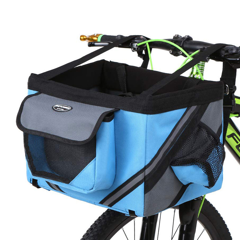 Outdoor Bike Sports Reflective Stripes Bike Bicycle Bag Carriers Dog Bike Basket