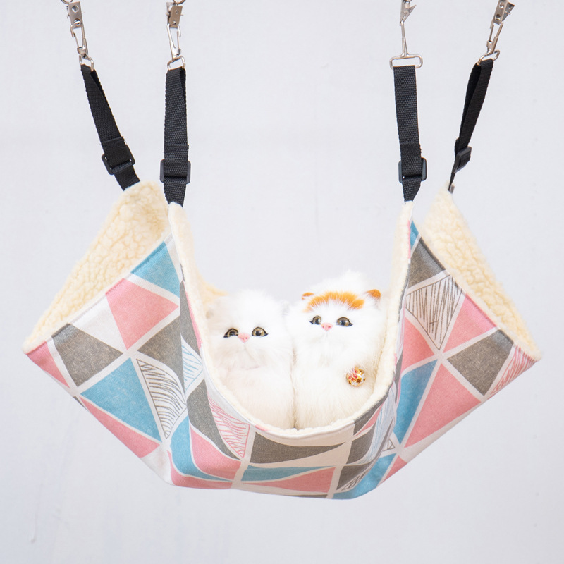 Autumn and winter pet fleece cat swing bed hanging bed cats cat hammock bed