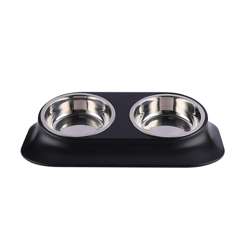 Pets Feeder Bowl and Water Bowl with Rubber Base Stand for Small Medium Large Dogs Stainless Steel Dog Bowl