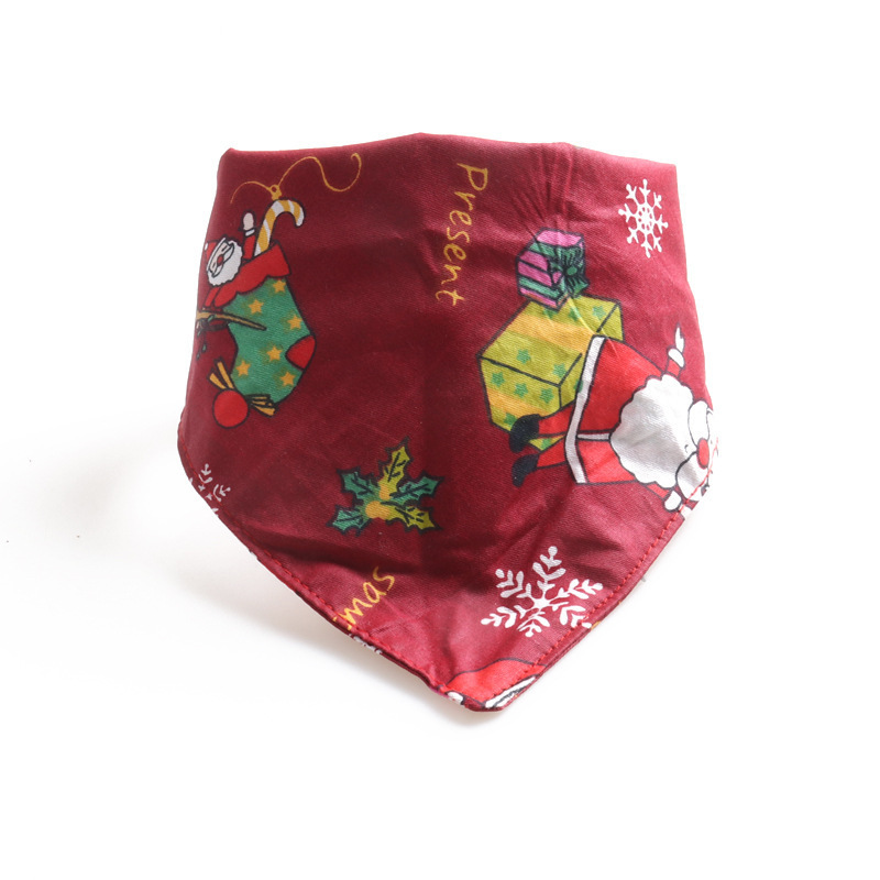 Christmas Hot Selling New Plaid 100% Cotton Luxury Custom Print Logo Wholesale Dog Bandana