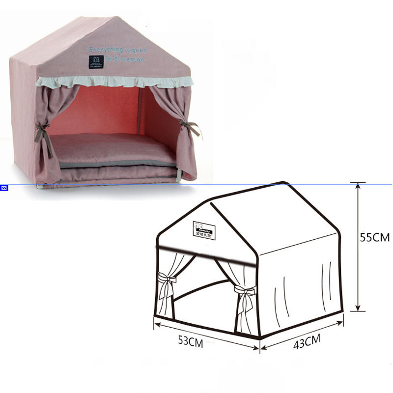 Luxury Cat Princess Indoor Tent House Pet Dog Cute Cave Nest Bed Portable Pet Tents Dog House