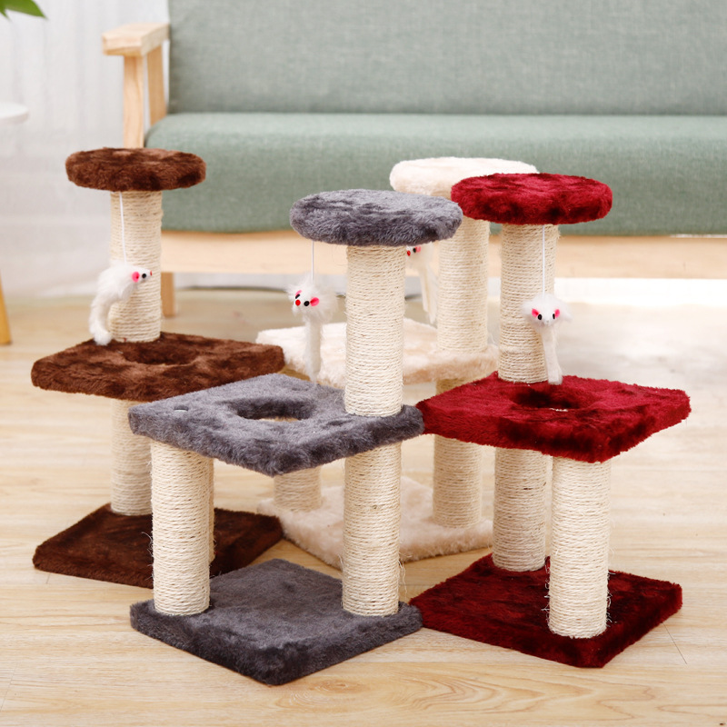 Sisal Hellomoon Wholesale Cat Tree Cat Scratcher tree with mouse toy