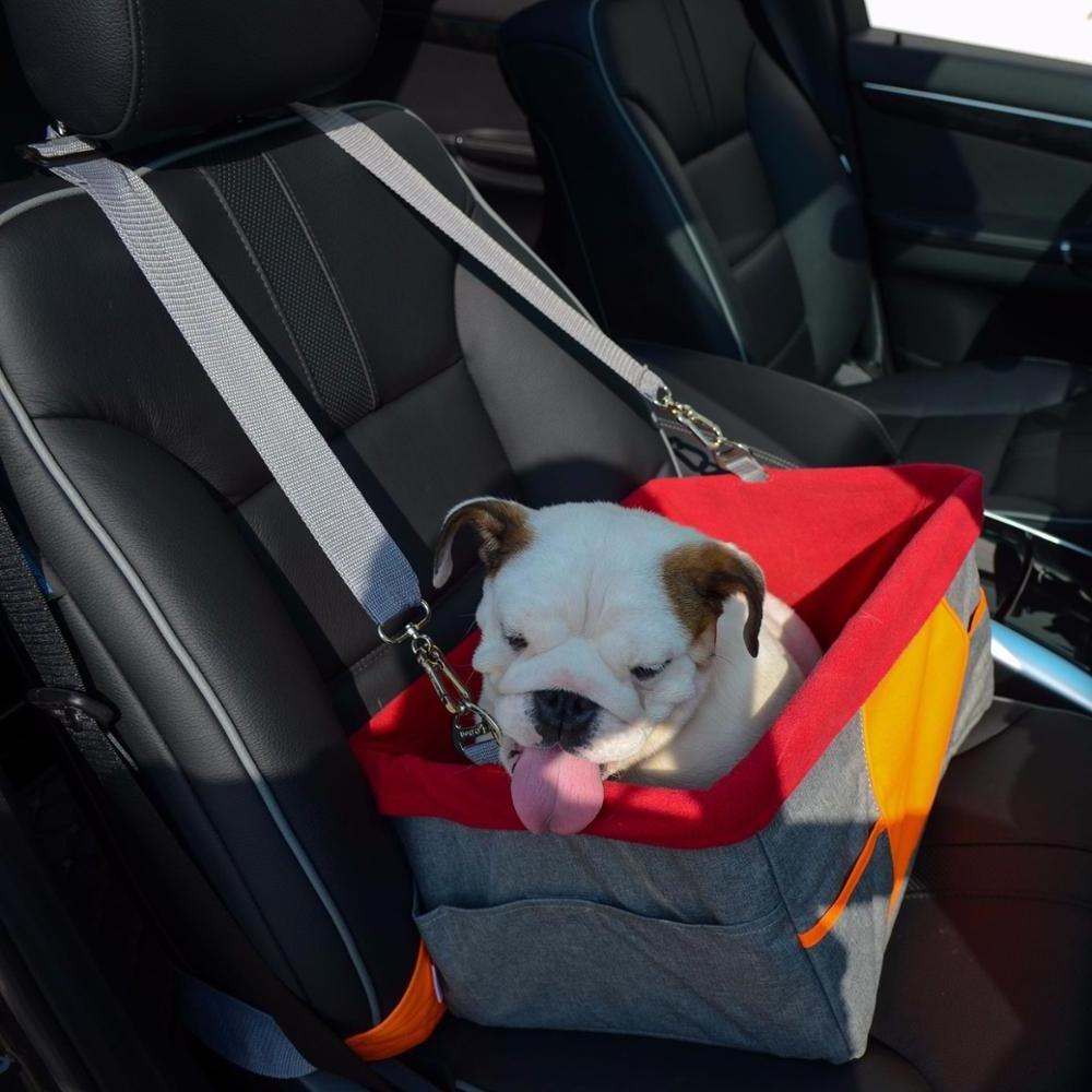 Folding Safe Travel Carrier Breathable Sided Bag Pet Dog Car Seat