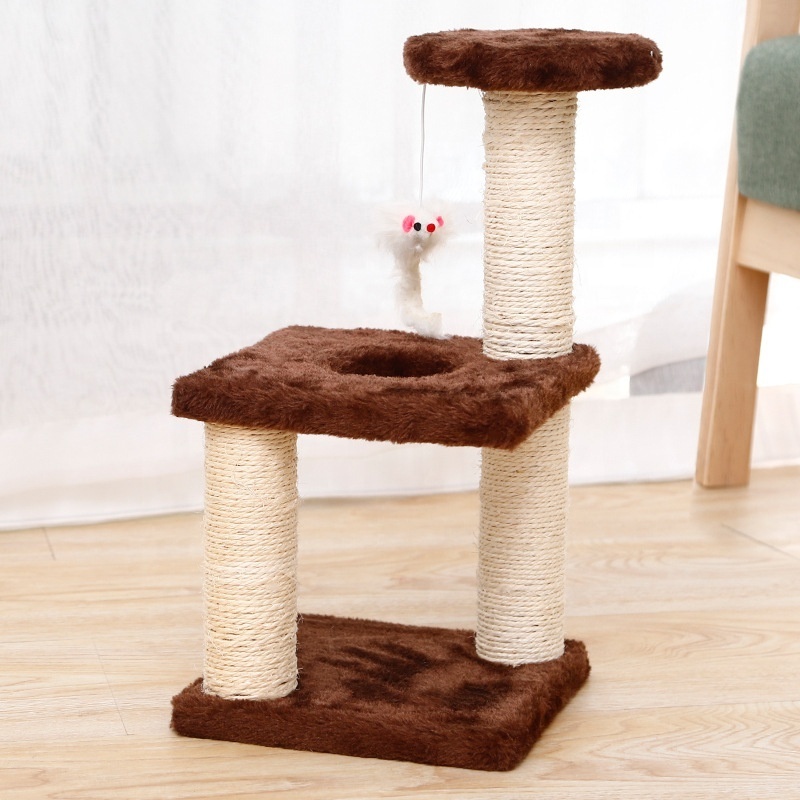 Sisal Hellomoon Wholesale Cat Tree Cat Scratcher tree with mouse toy