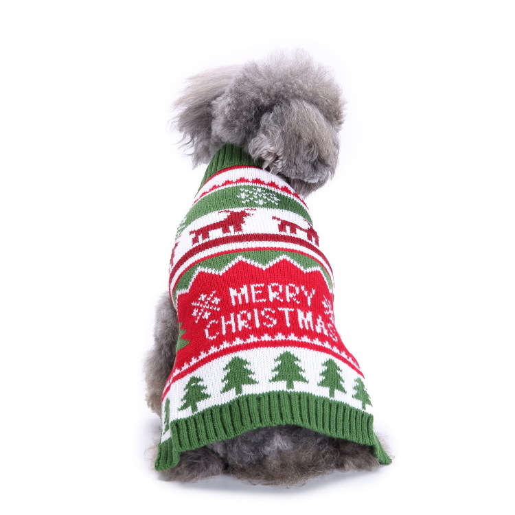 Holiday Style Pet Vintage Knitting Crochet Knit Christmas Pet Dog Sweater