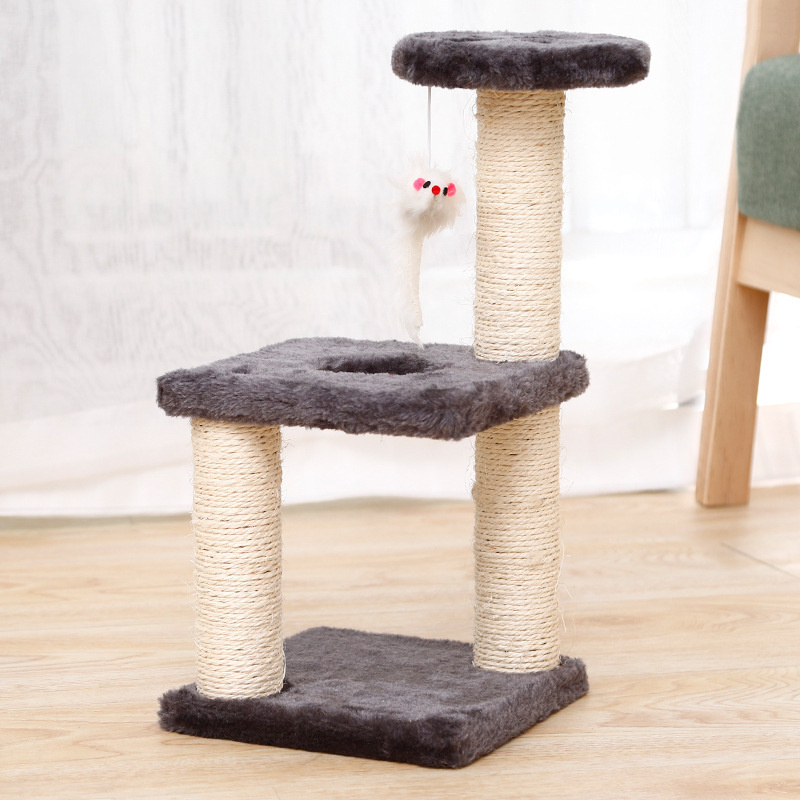 Sisal Hellomoon Wholesale Cat Tree Cat Scratcher tree with mouse toy