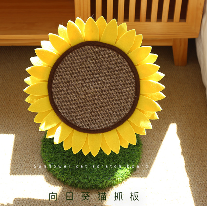 Sisal Hellomoon New Arrival Flower Shape Pet Toy Cardboard Cat Scratcher Board