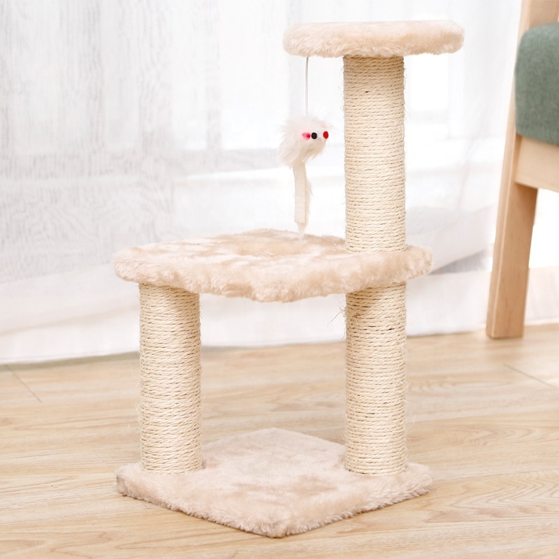 Sisal Hellomoon Wholesale Cat Tree Cat Scratcher tree with mouse toy