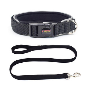 Thick Material Dog Designer Collar and Leash Set with Quick Release Buckle Adjustable Dog Collars Reflective Dog Leash