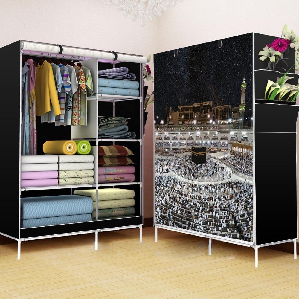 assemble fabric portable cheap armoire wardrobe