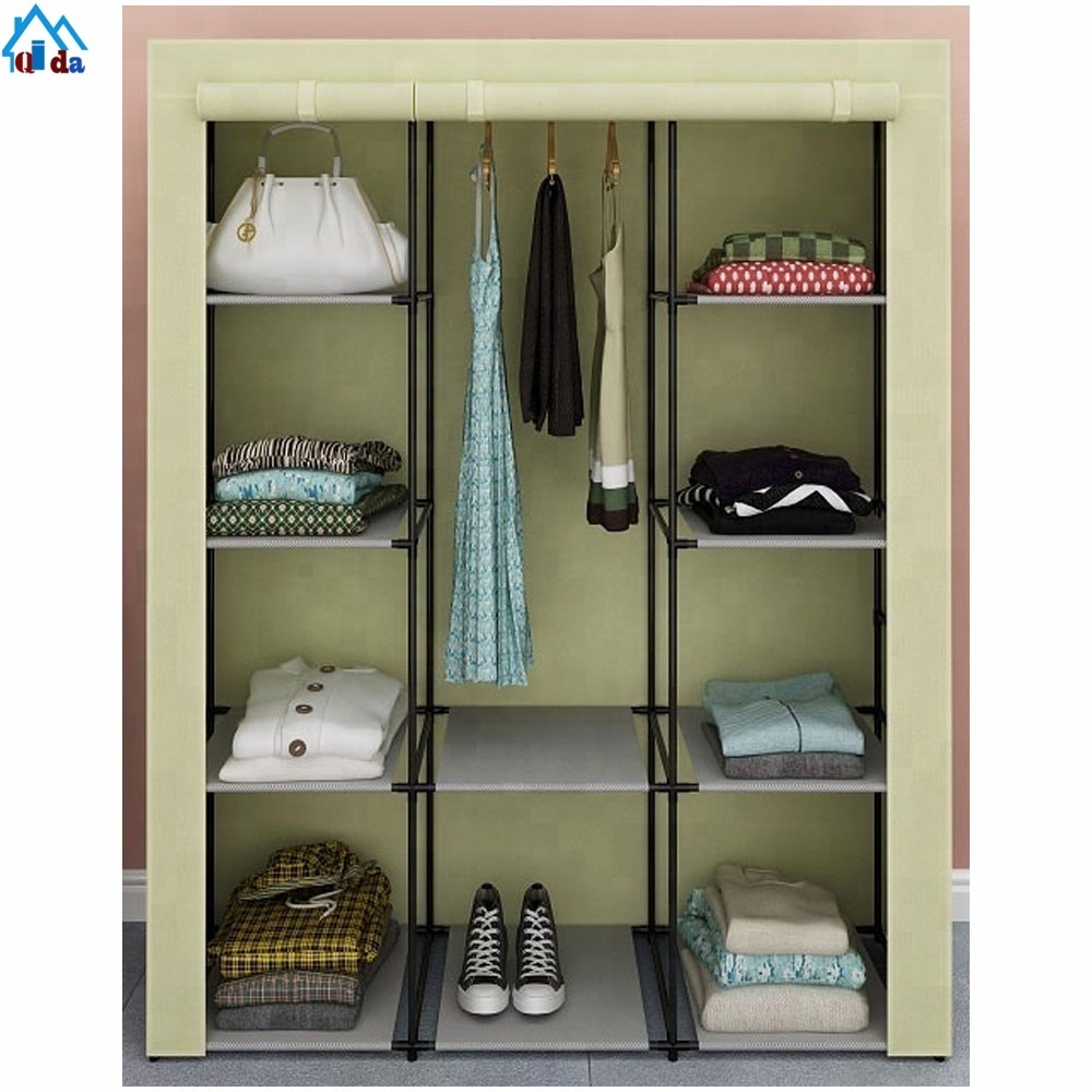 assemble fabric portable cheap armoire wardrobe