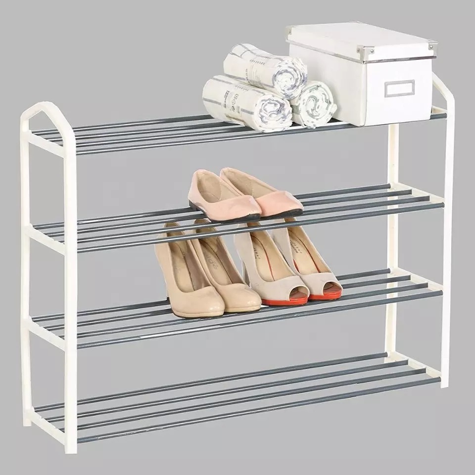 Living Room Furniture 8-tiers Shoe Rack Cabinet Bedroom Furniture Portable Metal Shoe Rack Storage