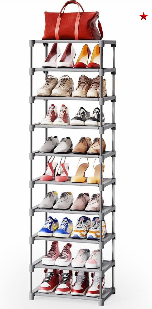 Shoe Rack Sneaker Storage Organizer Cabinet Tower With Non-woven Fabric Cover