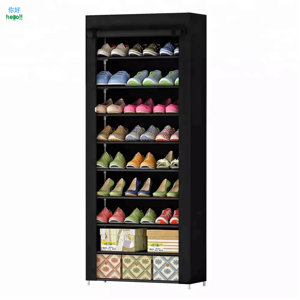 High Quality Adjustable Space Saver 4 Layer Metal Shoe Rack Living Room