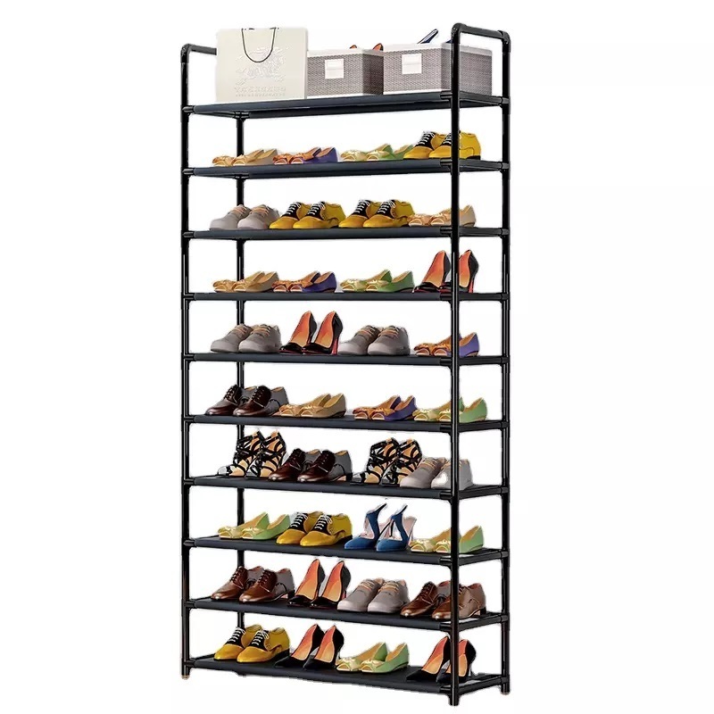 High Quality Adjustable Space Saver 4 Layer Metal Shoe Rack Living Room