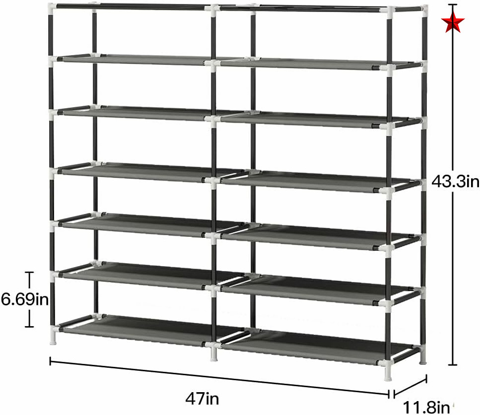 Vertical Shoe Rack, 9 Tiers Narrow Slim Shelf 18 Pairs for Small Space