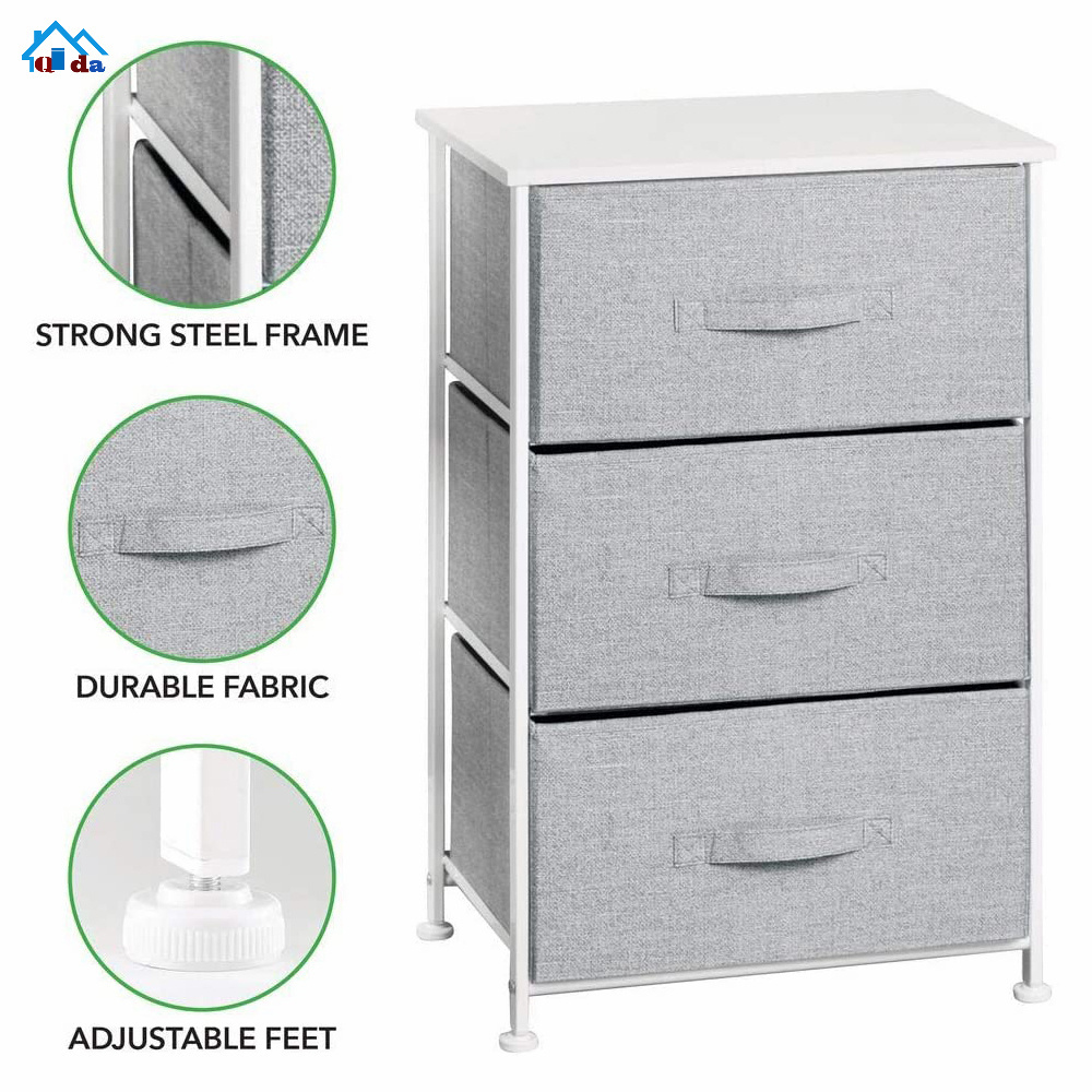 Top Dresser Storage Tower With 6 Fabric Drawer Steel Frame Drawer Storage Organizer