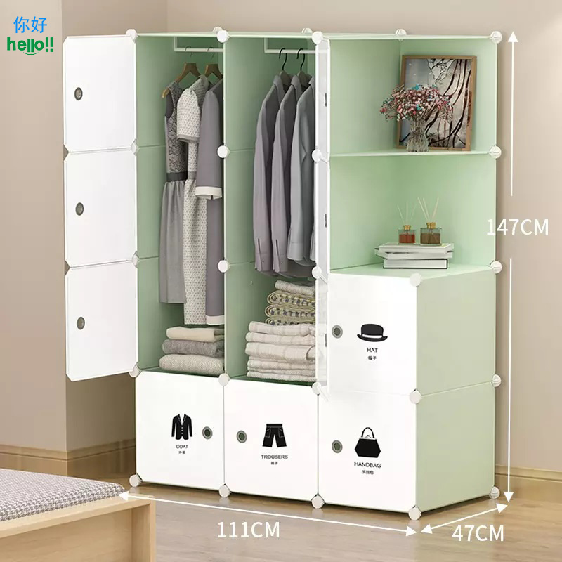 Portable Clothes Closet Wardrobe For Children And Kids Diy Modular Storage Organizer