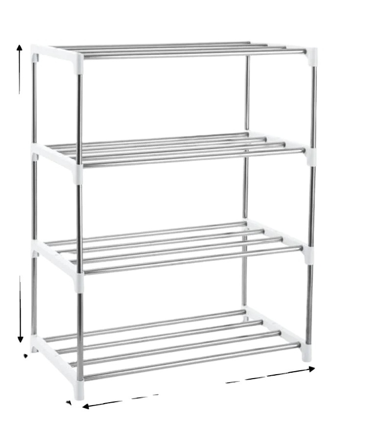 PP plastic and iron tube modern shoe cabinet nice shoeracks 5 tier shoe rack