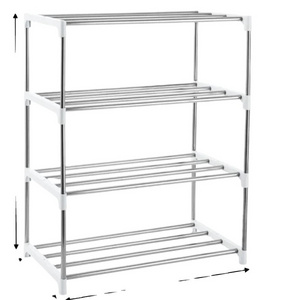 PP plastic and iron tube modern shoe cabinet nice shoeracks 5 tier shoe rack