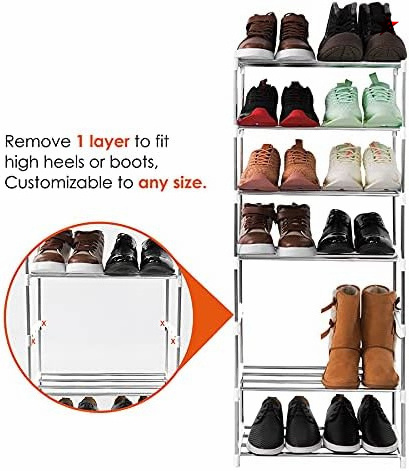 PP plastic and iron tube modern shoe cabinet nice shoeracks 5 tier shoe rack