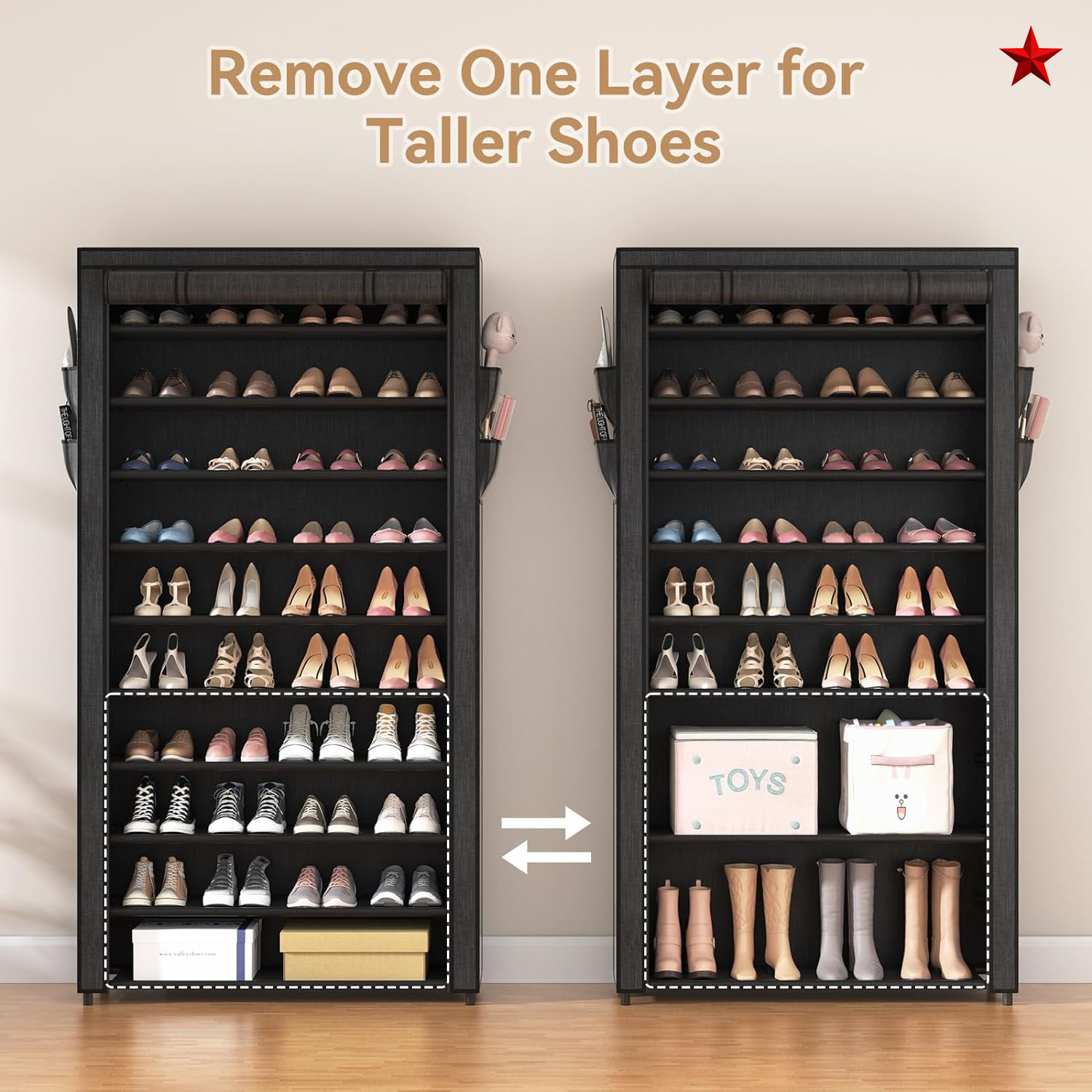 overdoor shoe rack hanging and can hold 24 pairs shoe