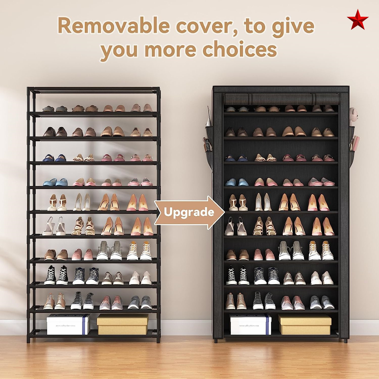 overdoor shoe rack hanging and can hold 24 pairs shoe