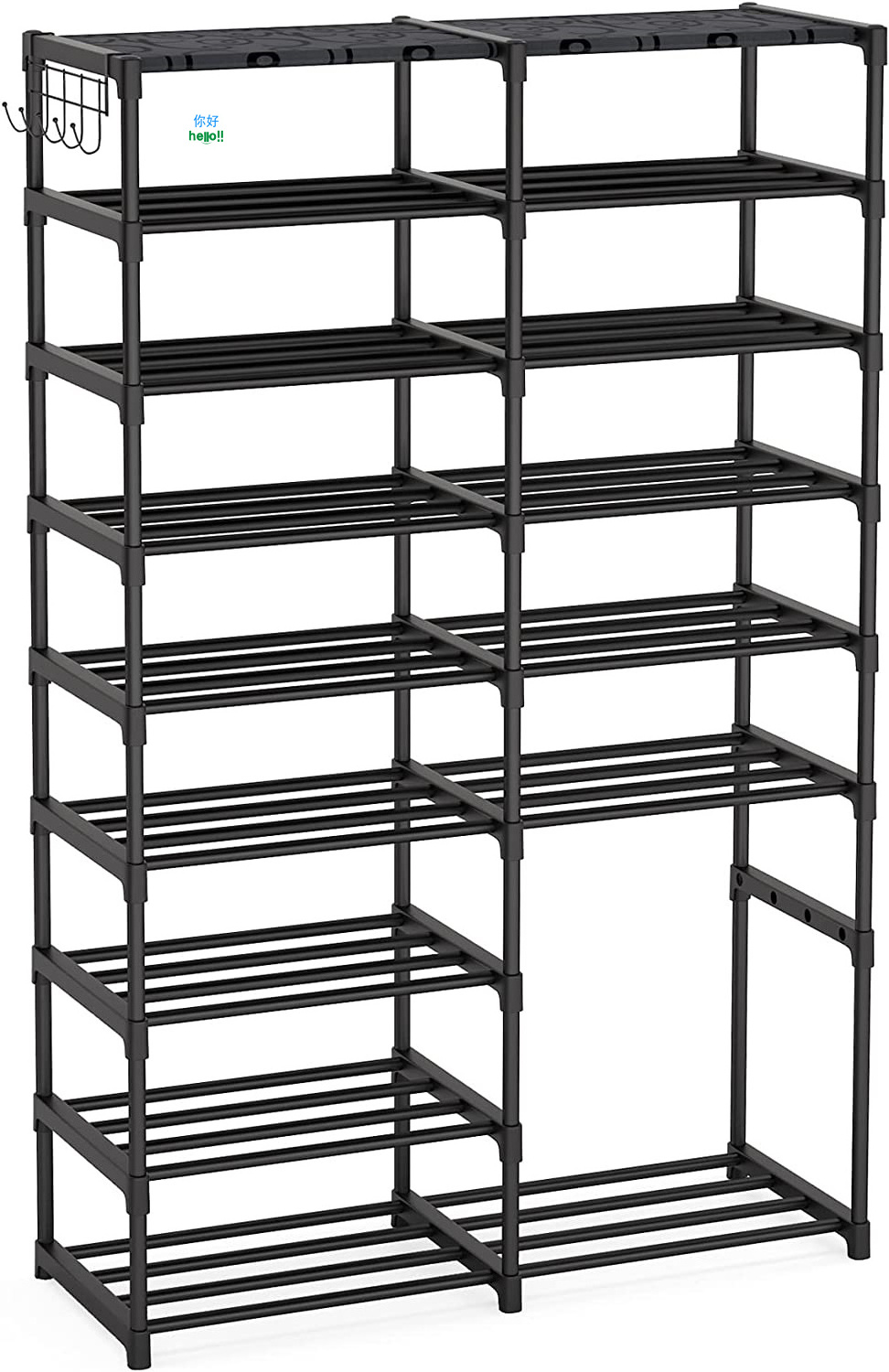 10 Tiers Shoe Rack 50 Pairs Tall Shoe Rack Organizer Non-woven Fabric Shoe Storage Cabinet