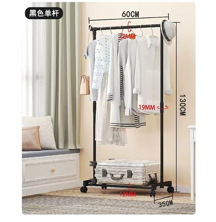 Exquisite stainless steel clothes rail portable hanging rack hanger racks for stores rolling clothes rack