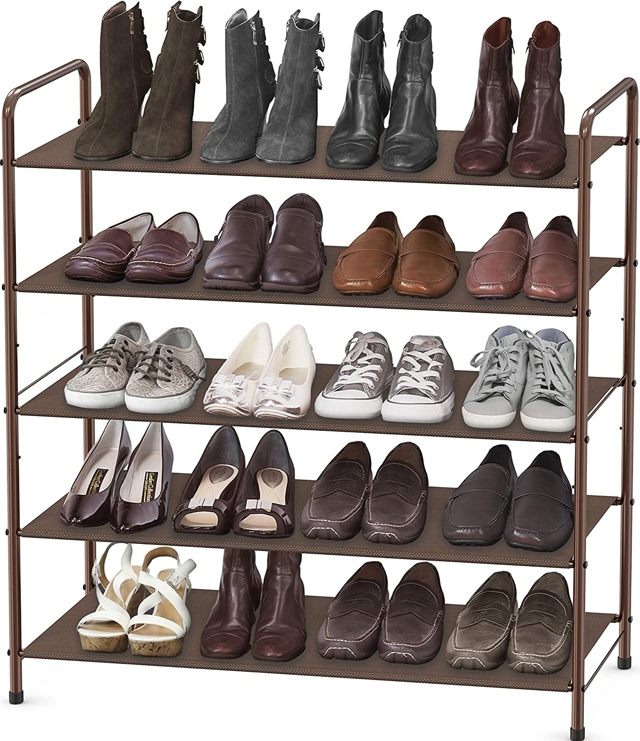 10 Tiers Shoe Rack 50 Pairs Tall Shoe Rack Organizer Non-woven Fabric Shoe Storage Cabinet