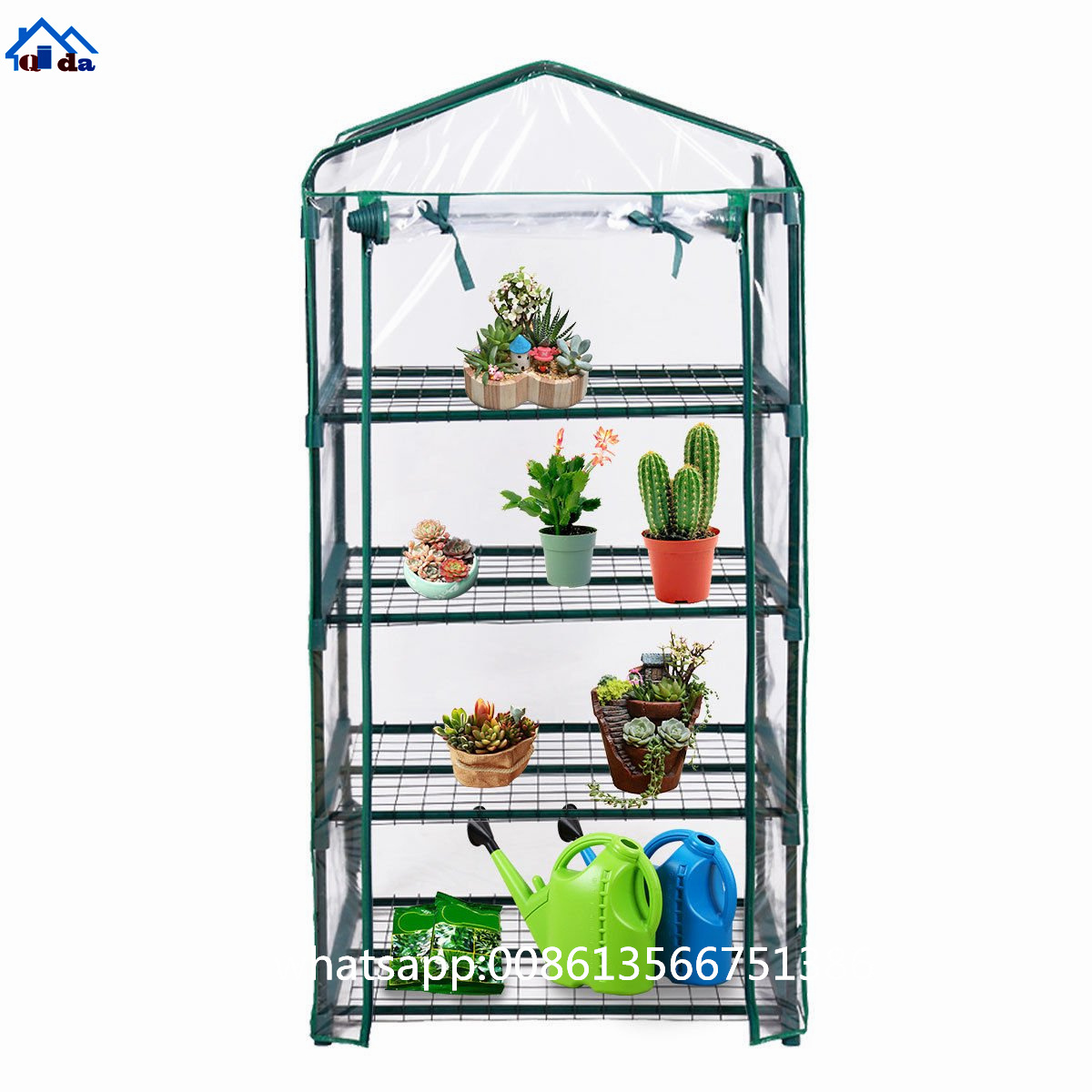 Hot Sale Outdoor Patio Customizable And Easy To Disassemble Three Windows Garden Planting Small Portable Greenhouse